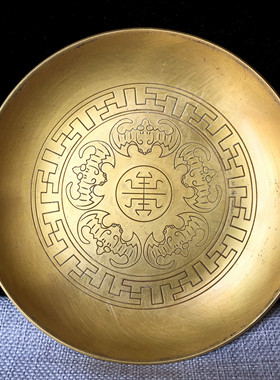 供佛老式黄铜小号仿古风摆件