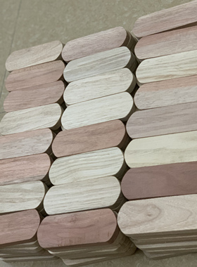 实木椭圆车载号码DIY创意摆件