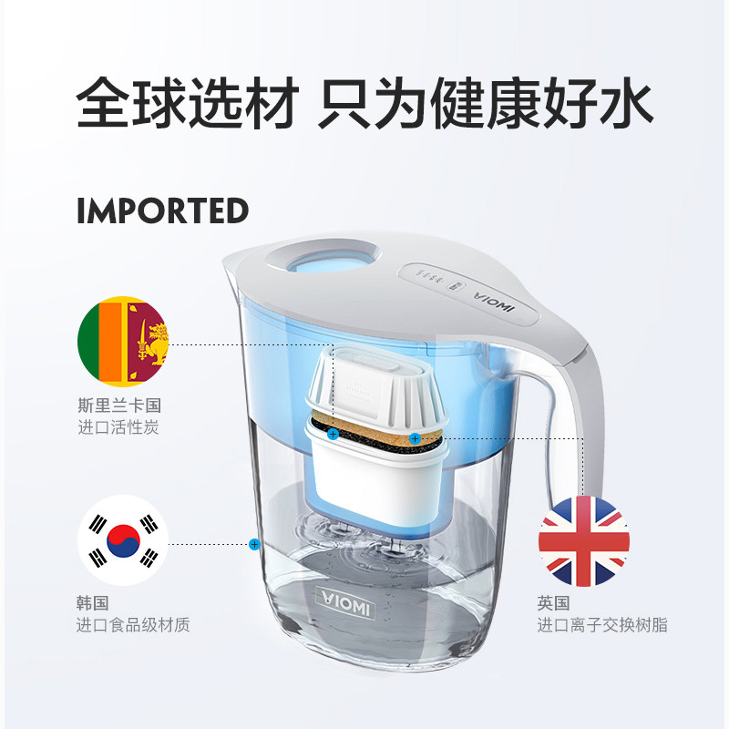 云米净水壶家用直饮台式净化水壶 云米净水器
