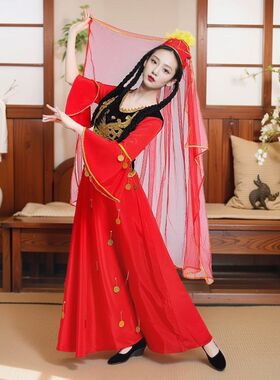 舞蹈演出服女成人维吾尔