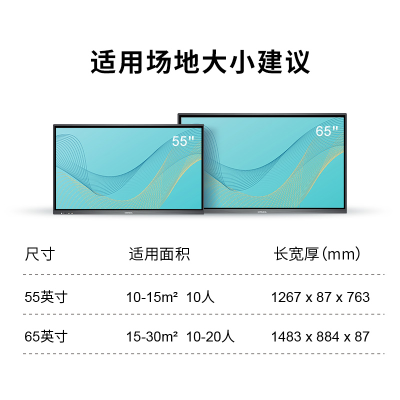 康佳（KONKA）教学一体机触屏55寸/65寸触摸会议电视多媒体触控智能电子白板-图3