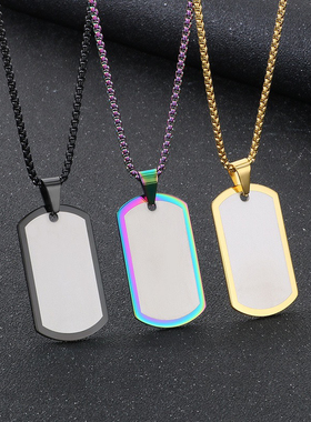 Men necklace dog tap sand finish hip-hop chains golden new