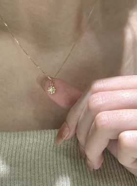 S925纯银mini太阳花项链女韩国ins小众设计感百搭爆款锁骨链