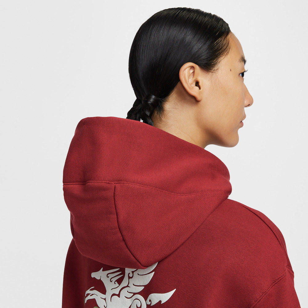 Nike2耐克女装2025冬季新款FLC OS PO HD CNY毛圈连帽卫衣IQ3826,淘宝优惠券,粉丝福利购,淘宝优惠卷