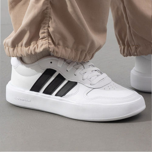 Adidas阿迪达斯男鞋女鞋2025春季新款COURT休闲运动板鞋JR0543 - 图0