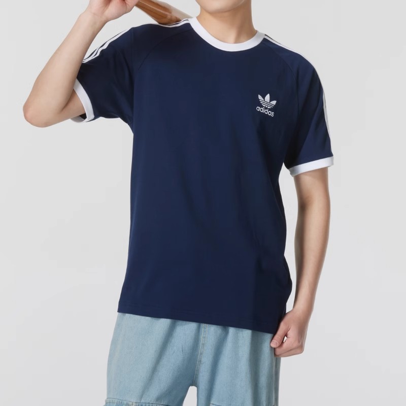 Adidas阿迪达斯三叶草男装2025秋季新款3-STRIPES TEE短袖IA4850