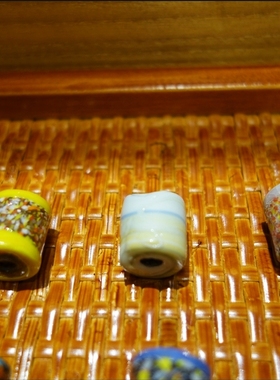日本进口瓷质手串珠天然窑变色釉