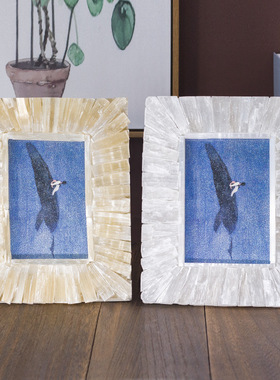 欧式简约水晶相框摆台卧室床头柜桌面照片创意摆件轻奢软装现代风