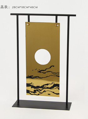 新中式禅意摆设创意家居客厅金属工艺装饰品电视柜办公室玄关摆件