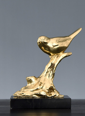 黄铜喜上枝头客厅酒柜装饰品摆件结婚礼物实用闺蜜送新人新婚夫妇