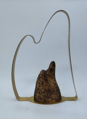 新中式后现代样板间软装饰品别墅书房客厅玄关电视柜禅意假山摆件