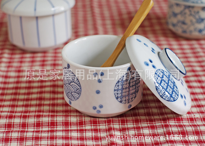 三色小蒸碗 日式高温釉下彩陶瓷燕窝盅 隔水炖盅盖碗