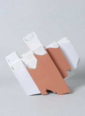 方管巢形花器树脂几何抽象艺术花器摆件现代简约个性创意小众摆件