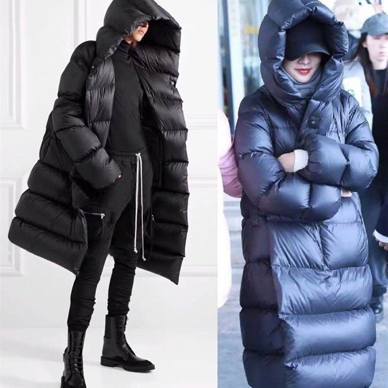 黄圣依李沁明星同款羽绒服女中长版过膝23冬季新加厚大尺码超轻外