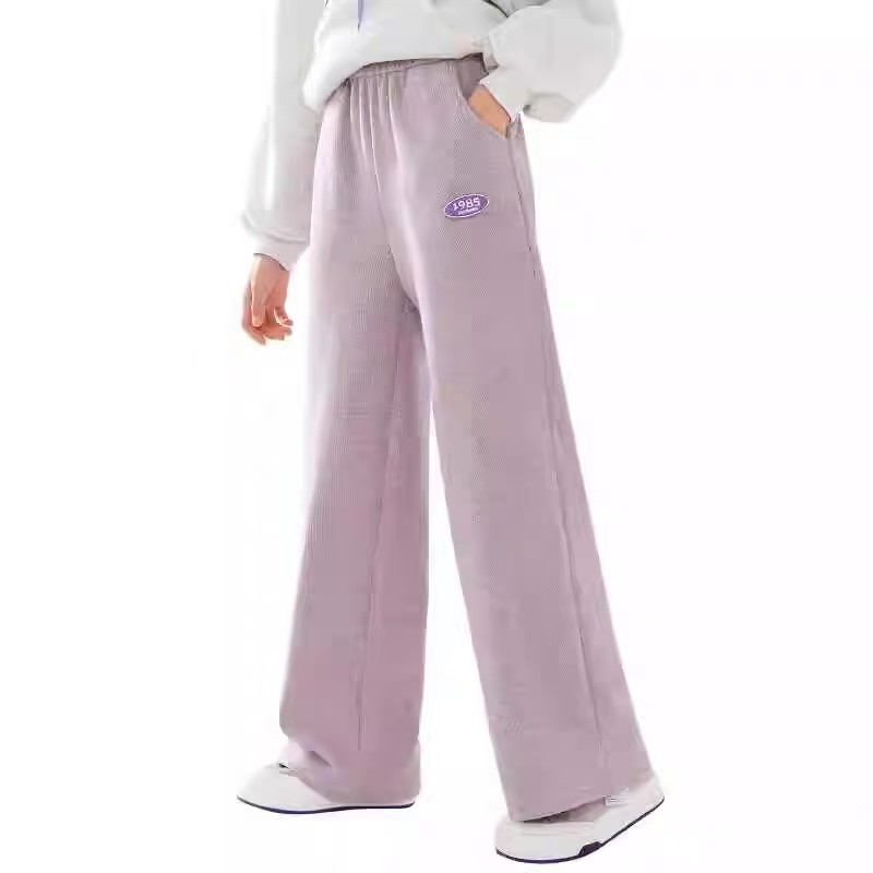 女童裤子春秋款2025新款儿童阔腿裤中大童运动裤女孩春秋款直筒裤,淘宝优惠券,粉丝福利购,淘宝优惠卷