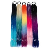 Длинные дреды, розовый хвостик