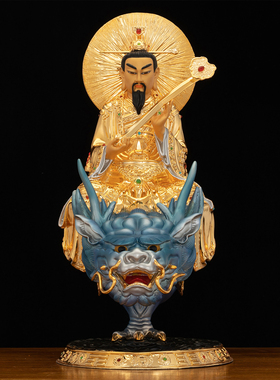 骑兽三清道祖神像太上老君铜像
