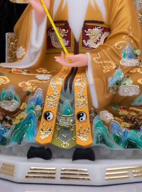 太上老君神像汉白玉三清道祖摆件