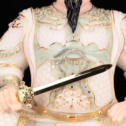 真武大帝神像 玄天上帝 玄武大帝供奉汉白玉神像甲上帝 北帝 - 图2