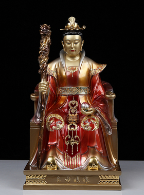 纯铜家用玉帝王母神像摆件