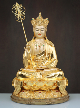 全堂四圣佛像摆件铜贴金释迦牟尼