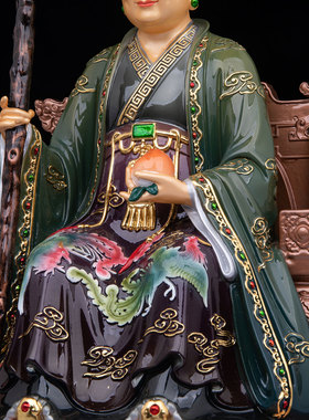 铜彩绘泰山奶奶神像热销新款