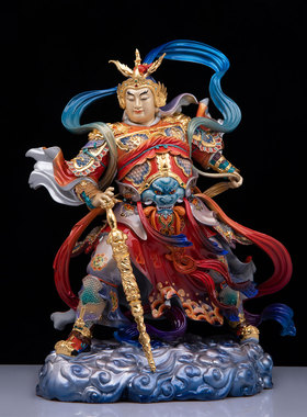 了凡居伽蓝韦陀菩萨佛像家用供奉武财神关公韦陀护法门神摆件全铜