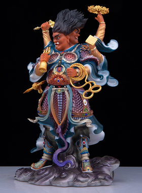 汉白玉天蓬元帅像摆件