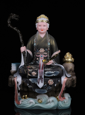 典藏黑老太太神像堂口家用供奉黑妈妈佛像东北铁刹山黑奶奶摆件