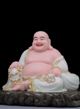 宽体弥勒笑佛菩萨了凡居汉白玉