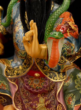 康盛铜中式客厅法主公神像