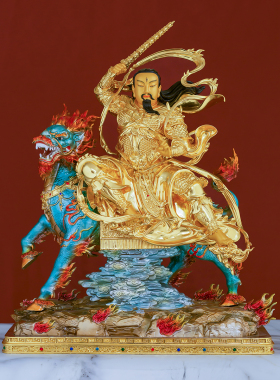 家用雷神普化天尊神像全铜