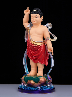 树脂太子佛浴佛节供奉摆件中式