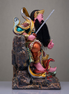 坐山玄天上帝神像北帝真居树脂