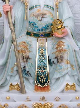 土地公婆神像家用供奉摆件