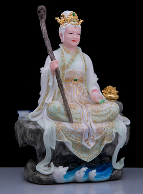 天然石粉中式泰山老奶奶神像