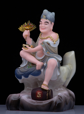 汉白玉保平安家用济公活佛神像