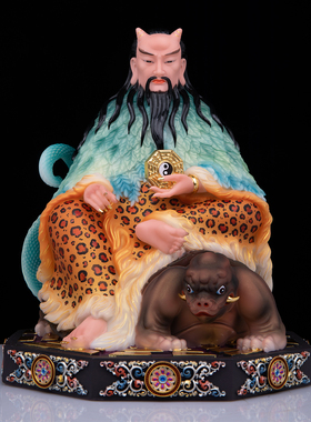 伏羲大帝神像八卦祖师摆件