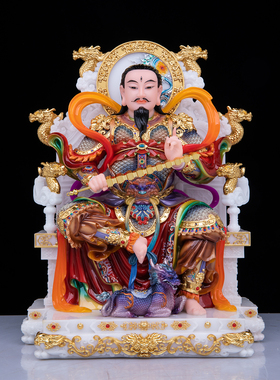 九天应元雷声普化天尊神像汉白玉家用供奉雷祖闻仲太师摆件新品