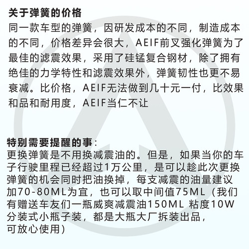 适用豪爵UHR150 PCX160改装前减震加硬弹簧阿尔法55Crsi硅锰弹簧 - 图3