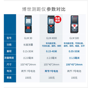 博世红外线激光测距仪 电子尺GLM 30-23/4000量房尺测量仪测距仪