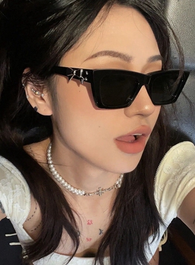 Jennie联名款gm猫眼墨镜女辣妹时髦高级感蝴蝶结太阳眼镜DIY配饰