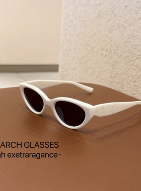 美式复古gm猫眼墨镜女款2024新款高级感小脸窄框太阳眼镜防紫外线