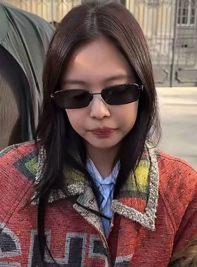 JICjennie同款黑色金属小