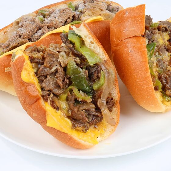 舒芙里费城牛肉奶酪三明治热狗面包早餐烘焙半成品空气炸锅食材