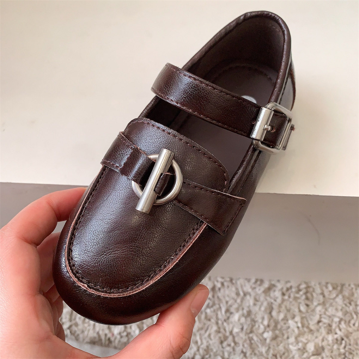 复古英伦风春款过年童鞋儿童皮鞋女童乐福鞋浅口男童豆豆鞋软底,淘宝优惠券,粉丝福利购,淘宝优惠卷