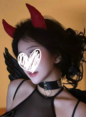 万圣节头饰红色小恶魔牛