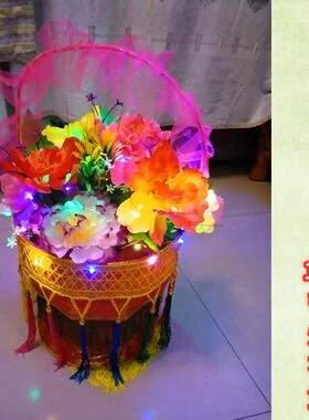 扭秧歌舞蹈挑花篮庙会新