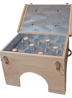 躺式木制肩部颈部艾灸盒艾灸器具