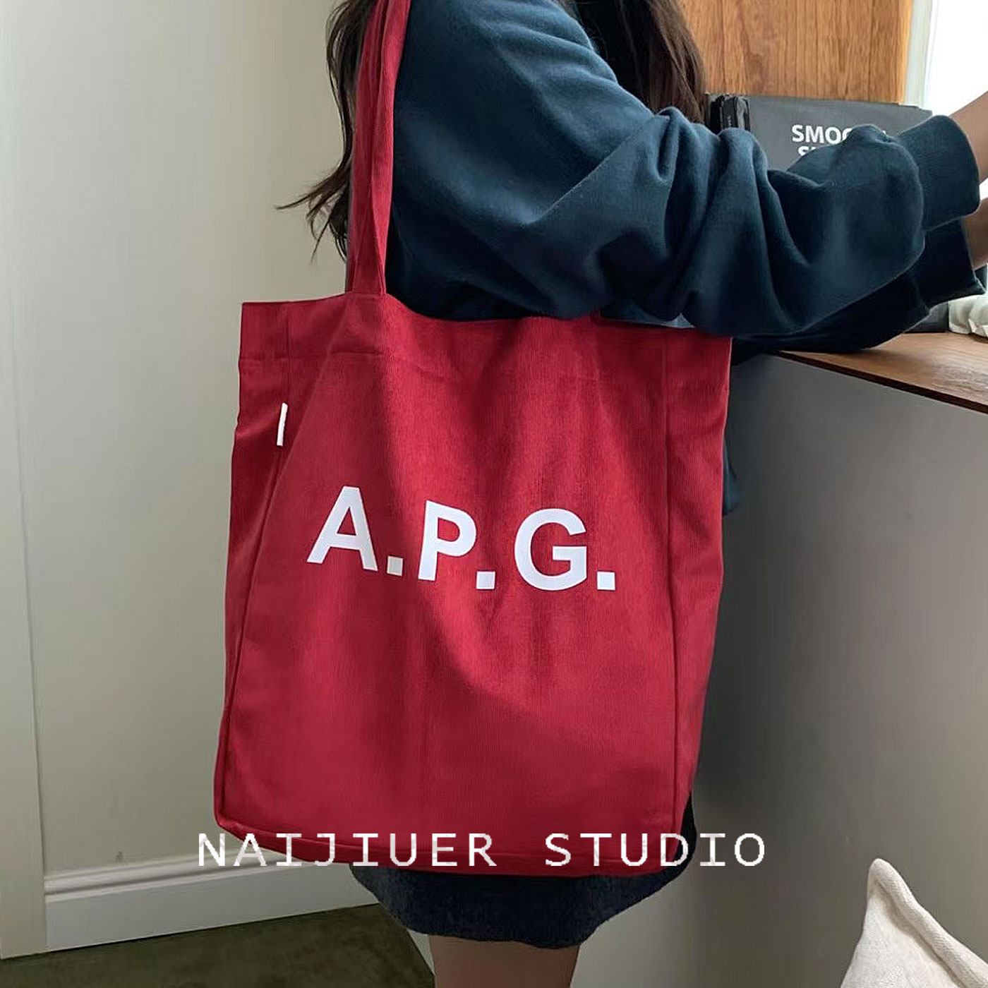 秋冬亮眼显白灯芯绒托特包慵懒风大容量单肩包学生上课包通勤包女,淘宝优惠券,粉丝福利购,淘宝优惠卷